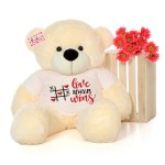 Huge 5 Feet Personalized Love Teddy Bear - Choose From 7 Colors